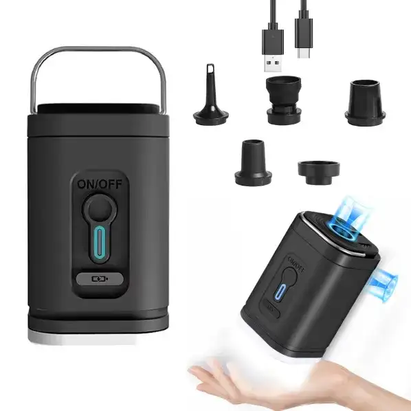 Inflador Compresor Bomba De Vacío Portátil Con Linterna