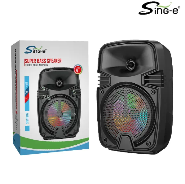 Mini Parlante 4" Inalámbrico Bluetooth Radio Fm MicroSD USB