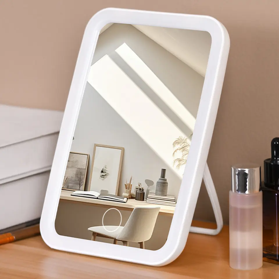 Espejo Luz Led Recargable Usb Touch Control Táctil