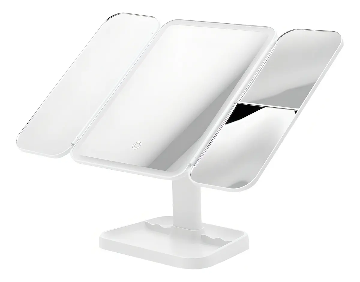 Espejo Aumento Ajustable Luz Led Brillo Regulable Rotación 180º