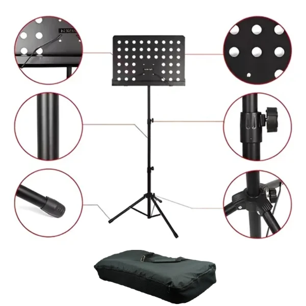Atril Soporte Trípode Partituras Apoyo Agarre 139cm Música