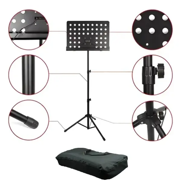 Atril Soporte Trípode Partituras Apoyo Agarre 139cm Música