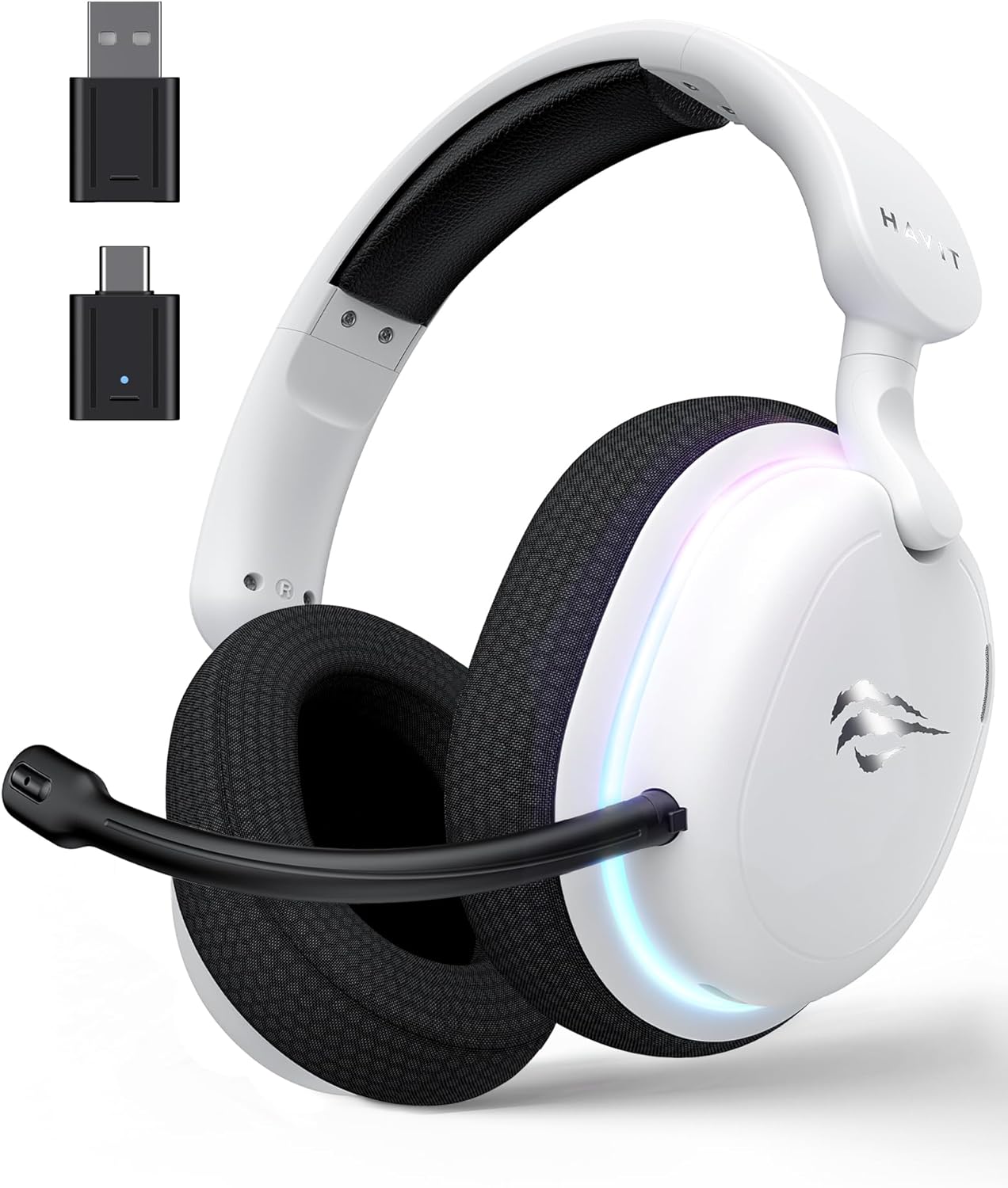 Auriculares Gamer Inalámbricos Bluetooth Tipo-c + Adaptador