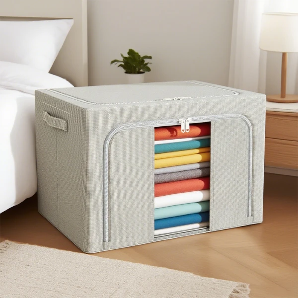 Organizador De Ropa Plegable 100 Litros Estructura Metálica