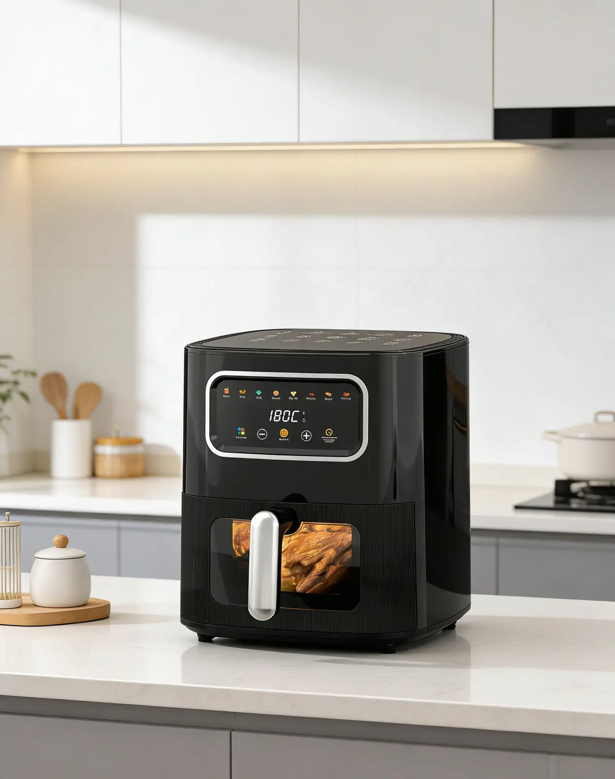 Freidora De Aire Air Fryer Sin Aceite 6L Táctil Con Visor