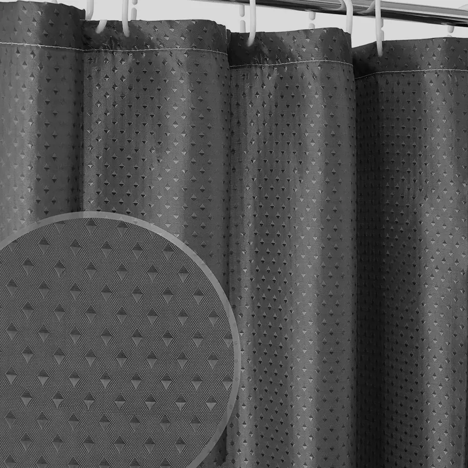 Cortina Baño Ducha Impermeable 180x180cm Diseño Rombos