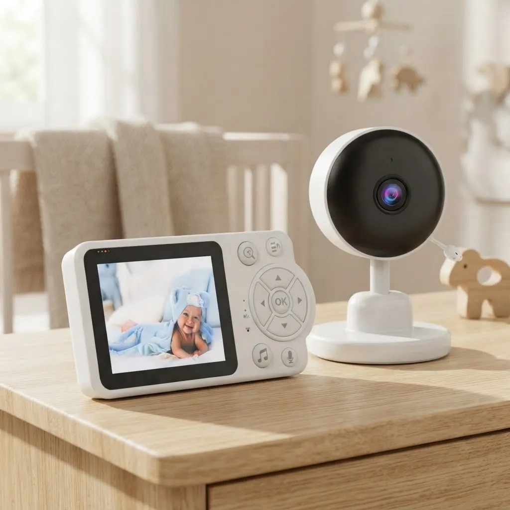 Cámara Monitor Para Bebé Con Pantalla Vigilancia Inalámbrico