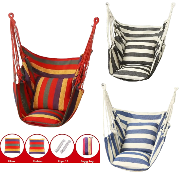 Hamaca Sillón Colgante Con Almohadones Patio Balcón Jardín