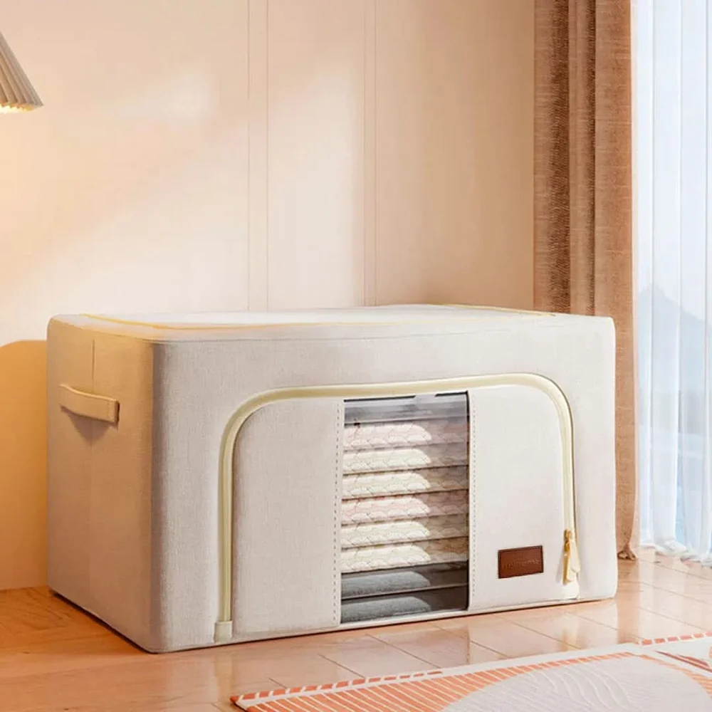 Organizador Ropa Plegable Con Estructura Metálica 66 Litros