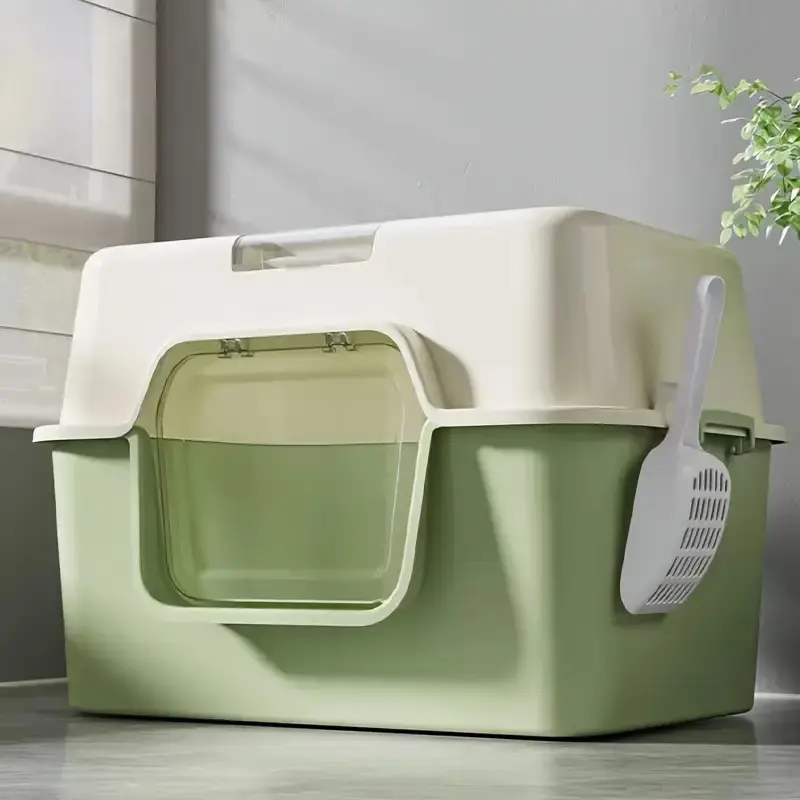 Baño Bandeja Sanitario Caja Cerrado Gato Incluye Pala