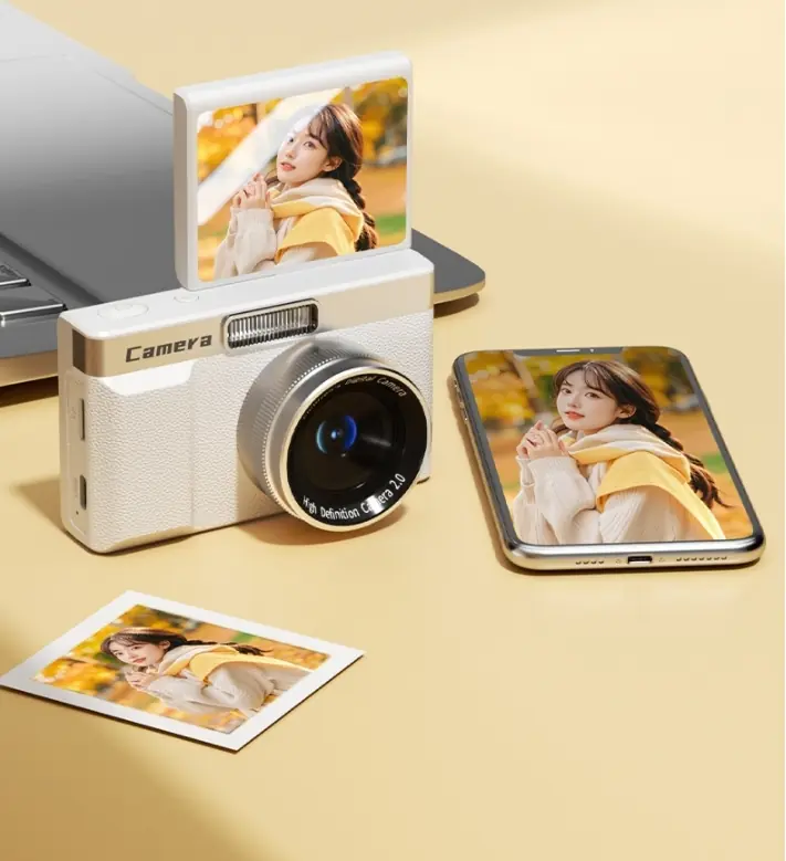 Cámara Digital Compacta Pantalla Giratoria Selfie Foto Video