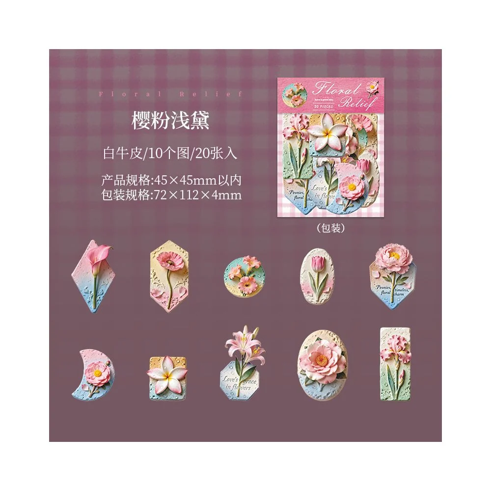 Stickers Flores rosadas 04
