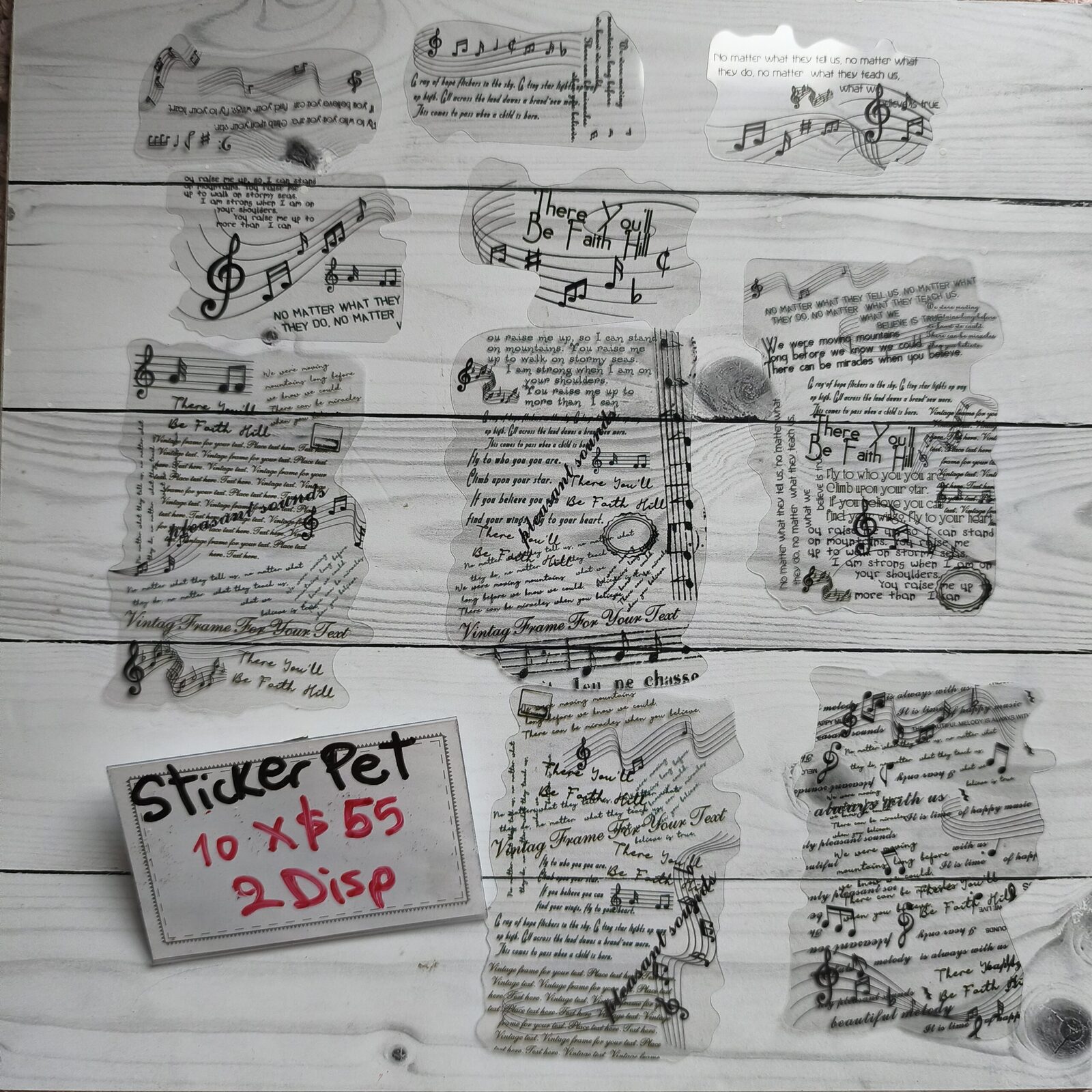 Stickers pet Frases música 7