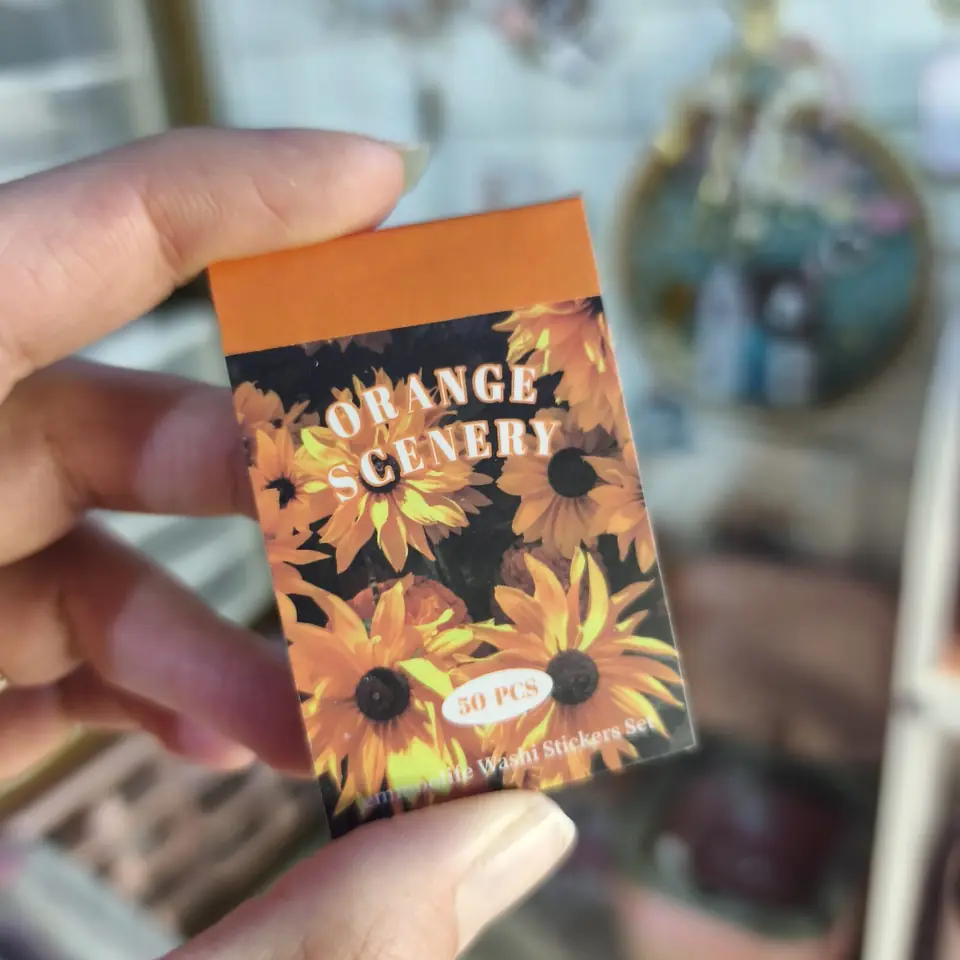Mini block stickers Orange