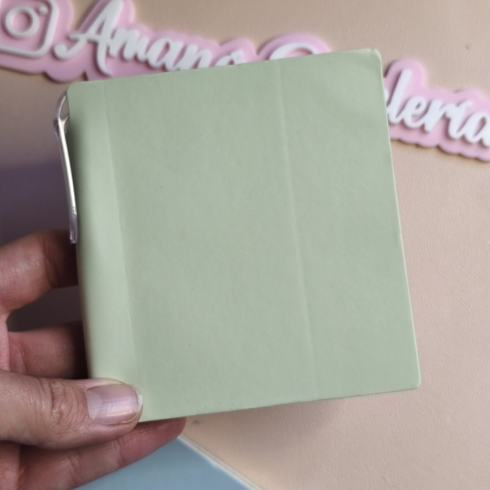Cuaderno 10x10 Verde pastel