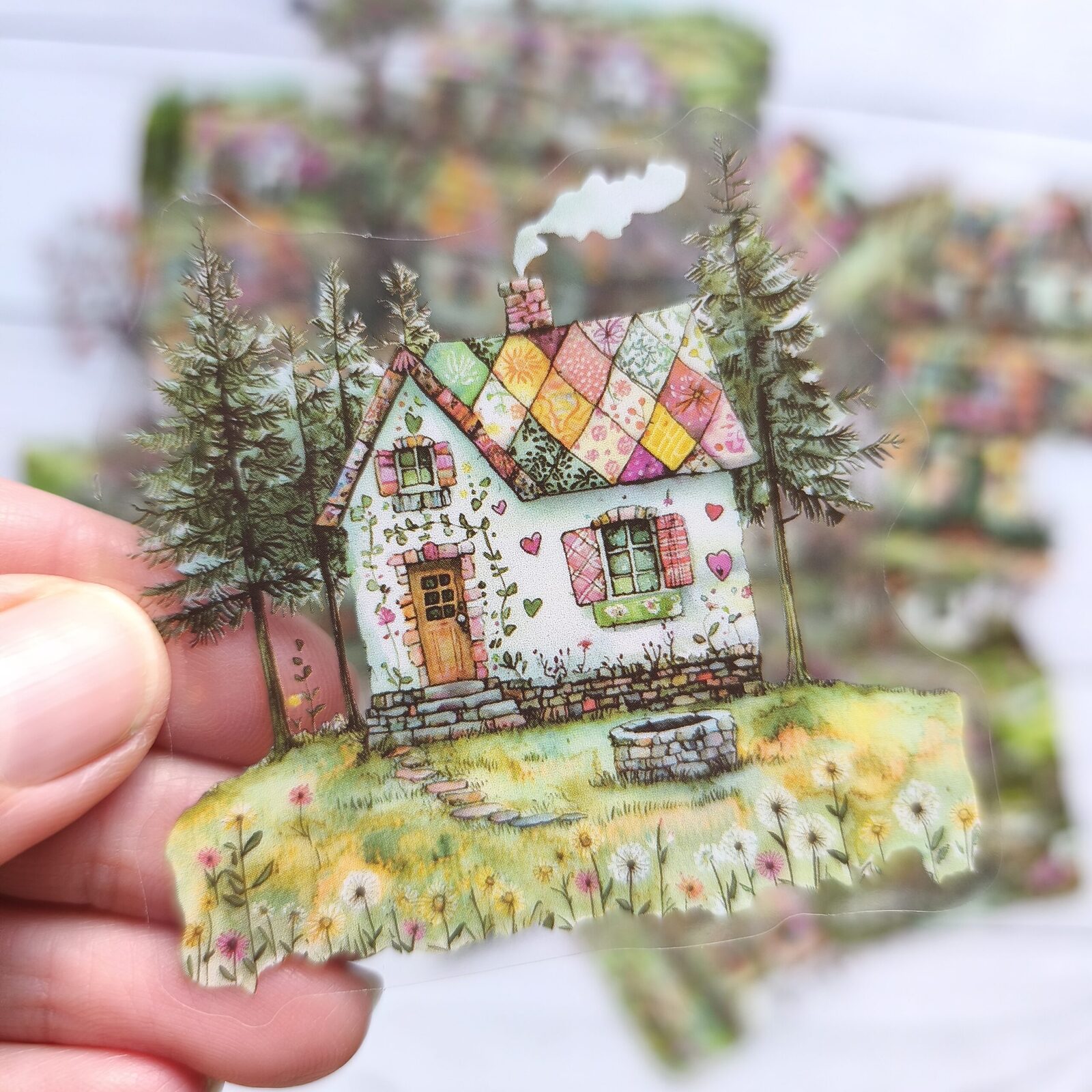 Stickers pet Paisajes bordados 2