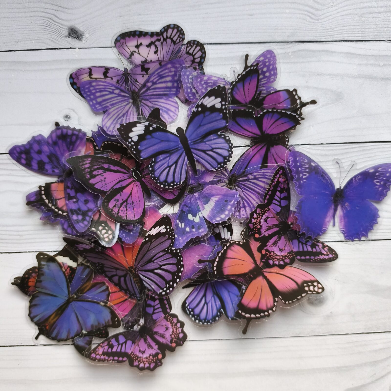 Stickers pet Mariposa lila XL