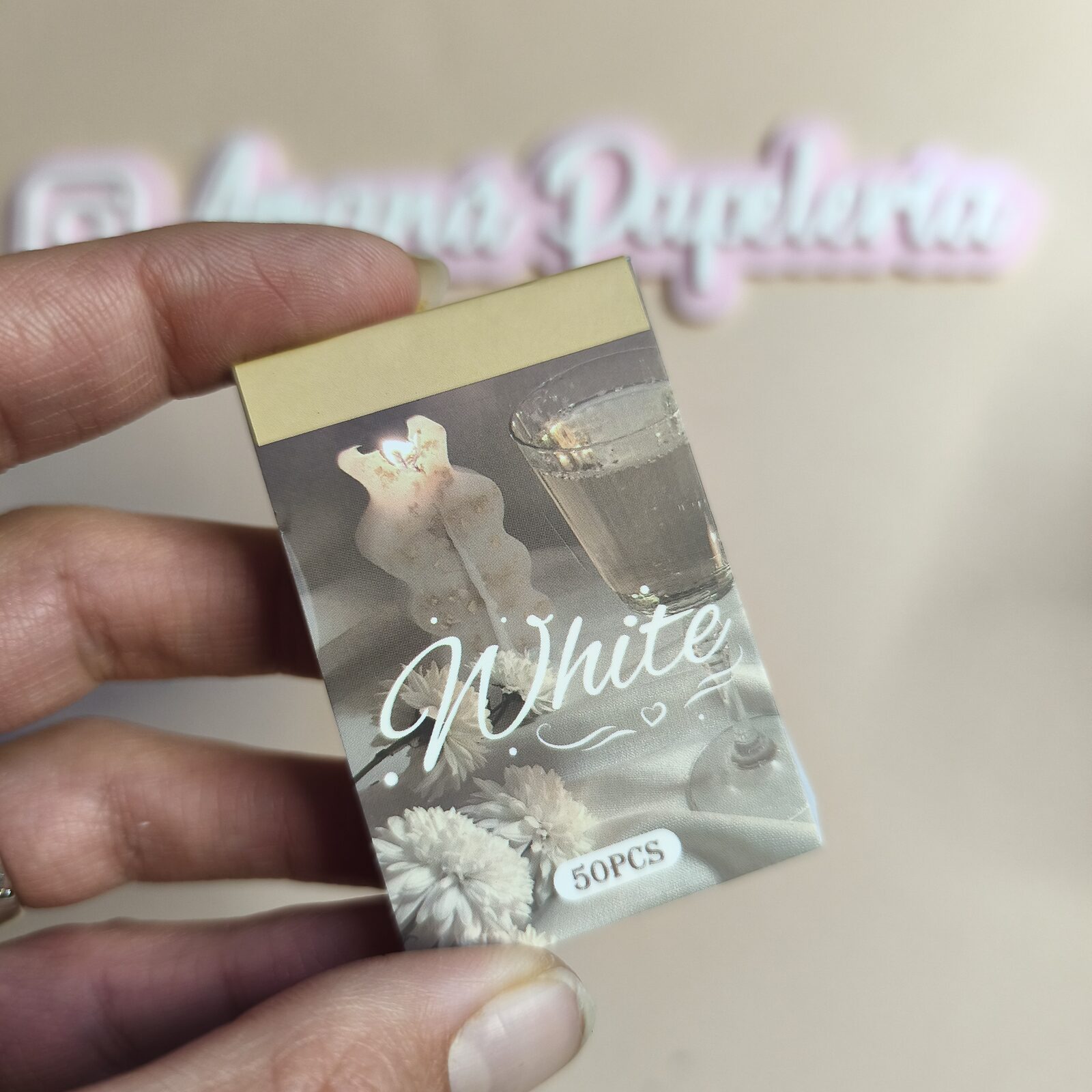 Mini block stickers White