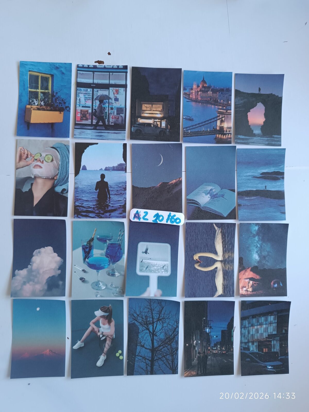 Stickers tipo washi azul 2