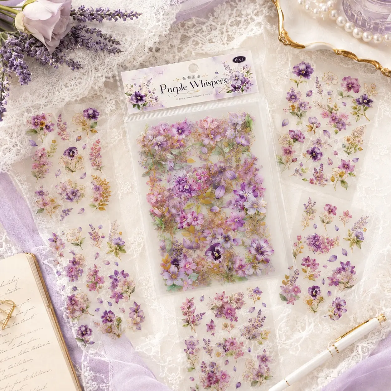 Plancha stickers Pet Purple Whispers