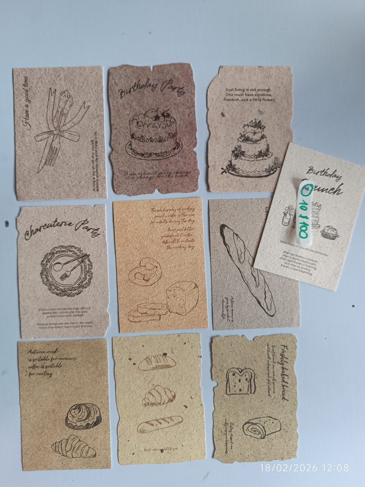 Stickers textura comida