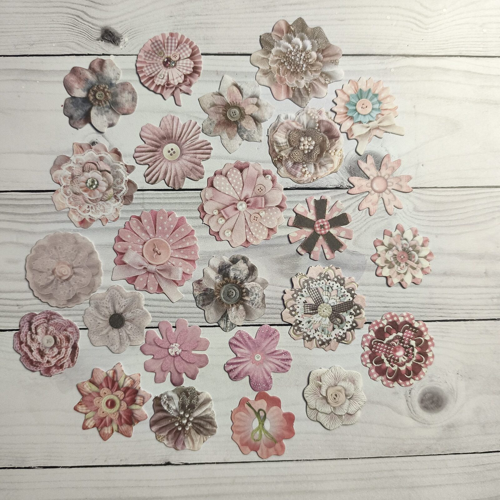 Sticker rígidos flores rosadas