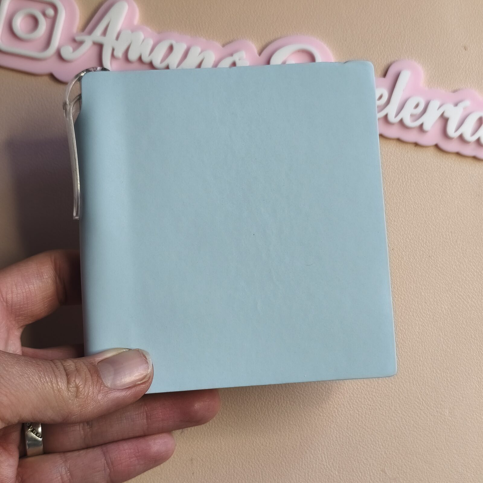 Cuaderno 10x10 Azul pastel