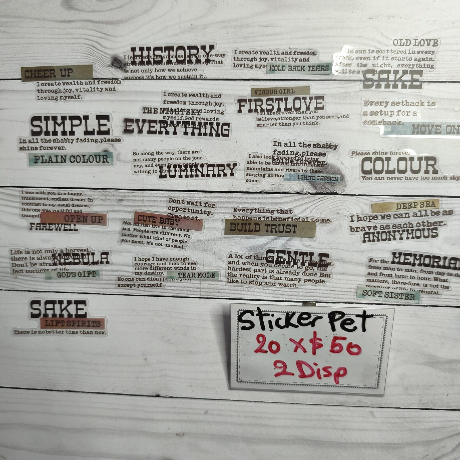 Stickers pet Frases inglés 1