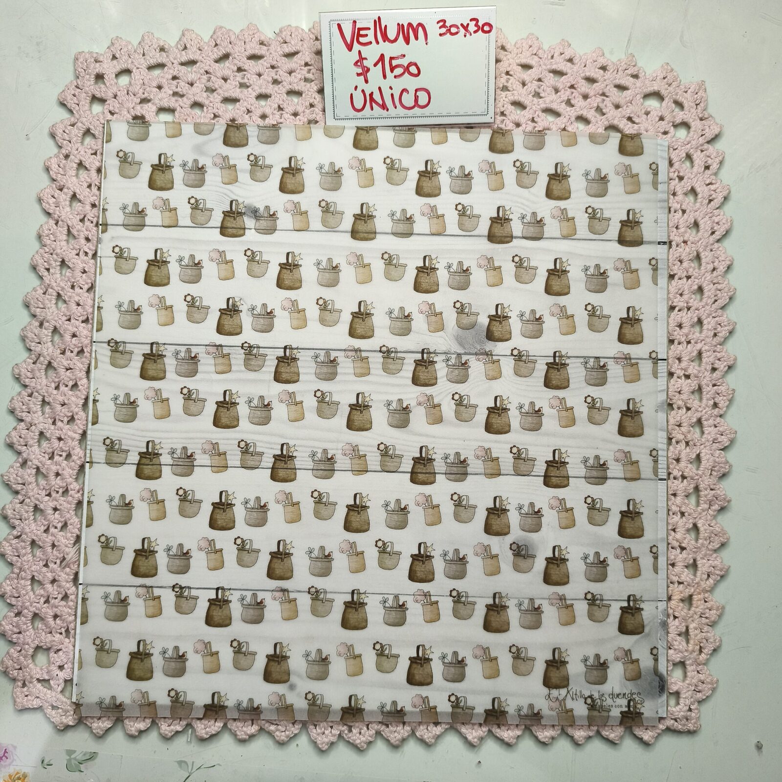 Vellum 30x30 canastitas