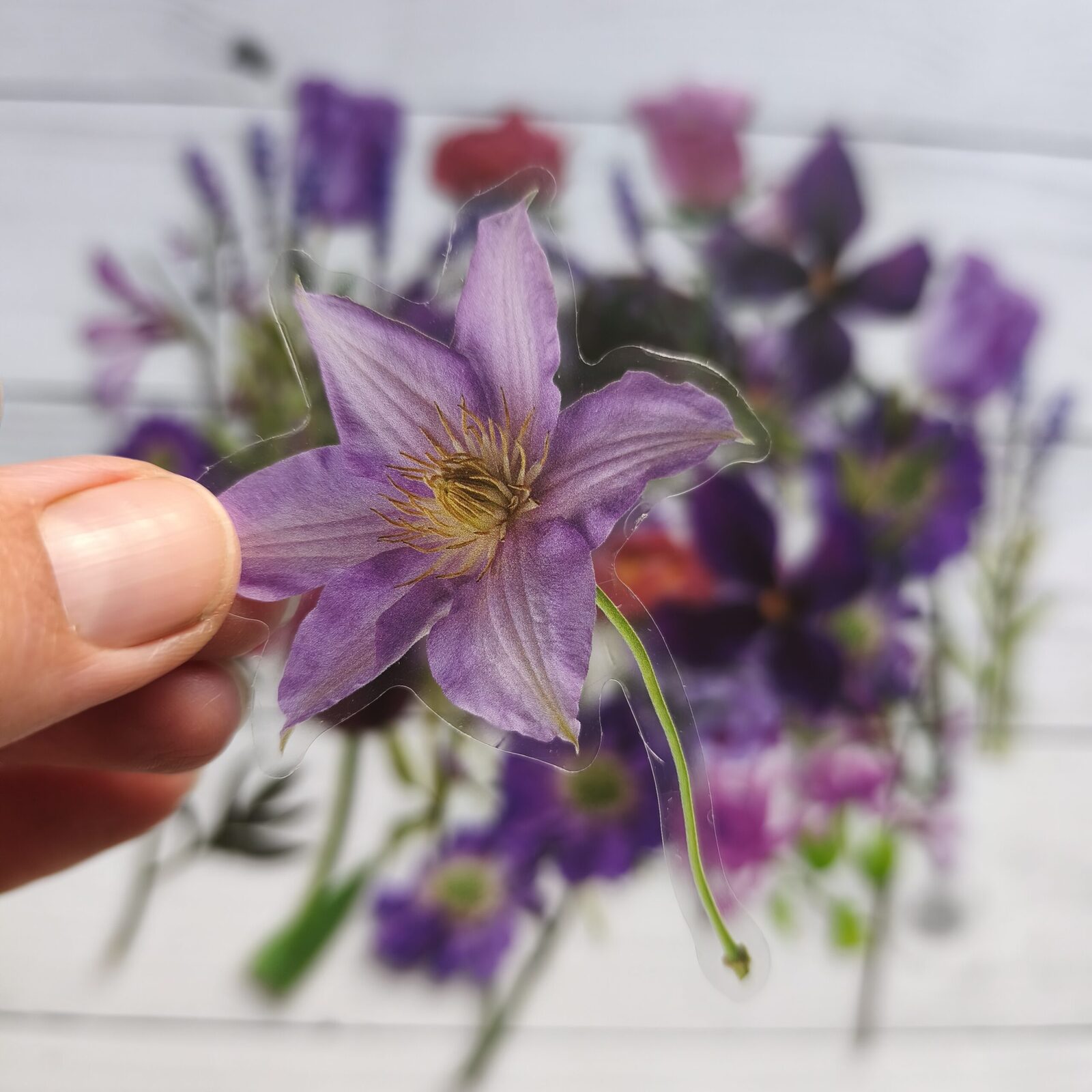 Stickers pet mix Flores Lilas