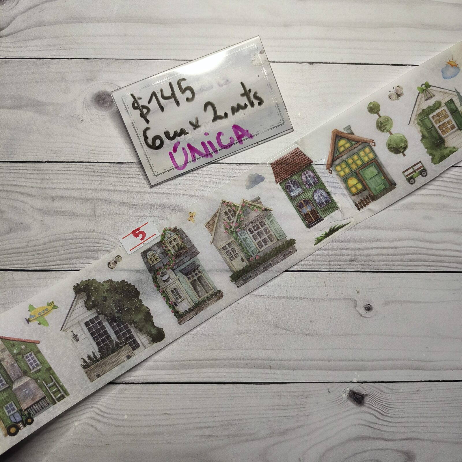 Washi casitas verdes 5