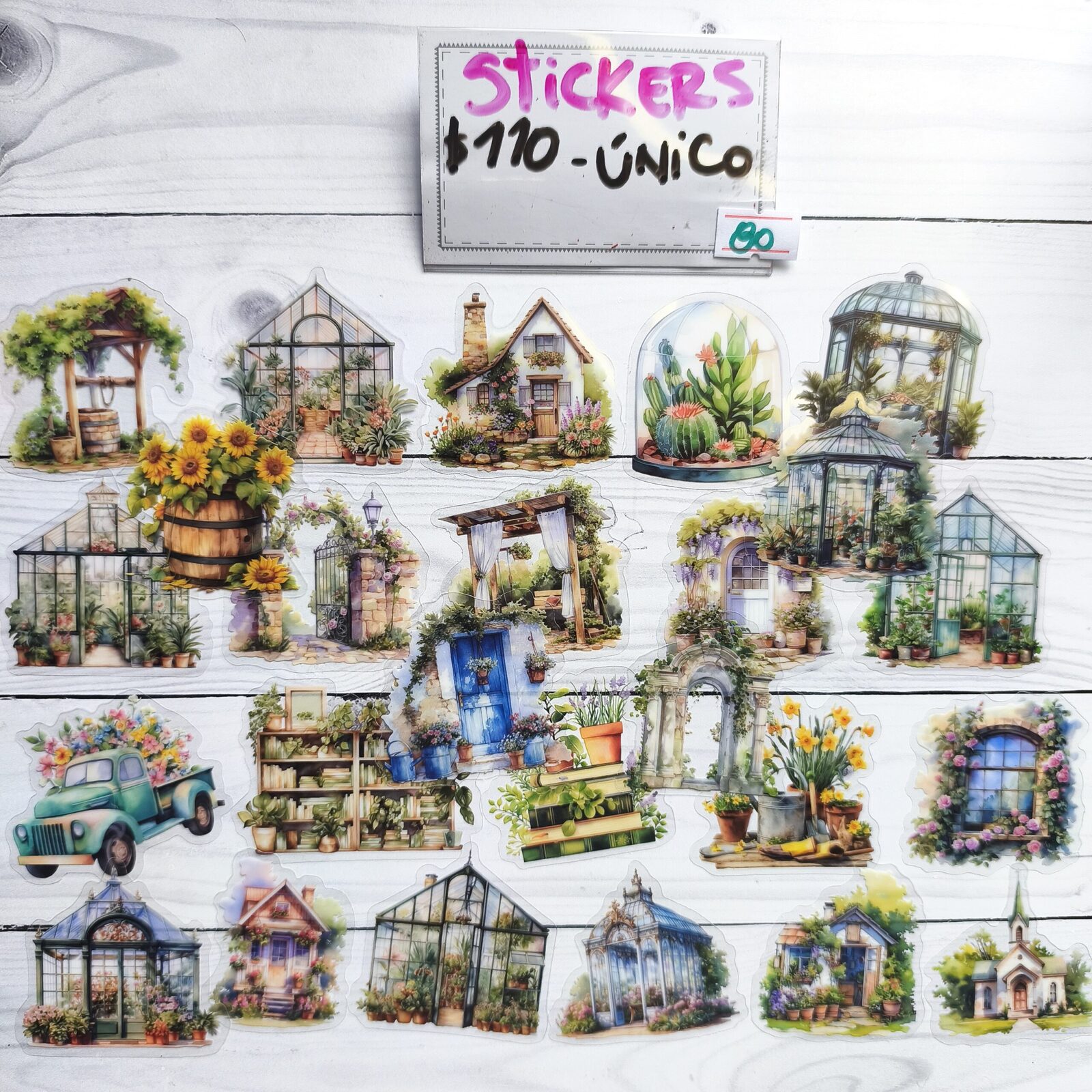 Stickers casitas pet 80