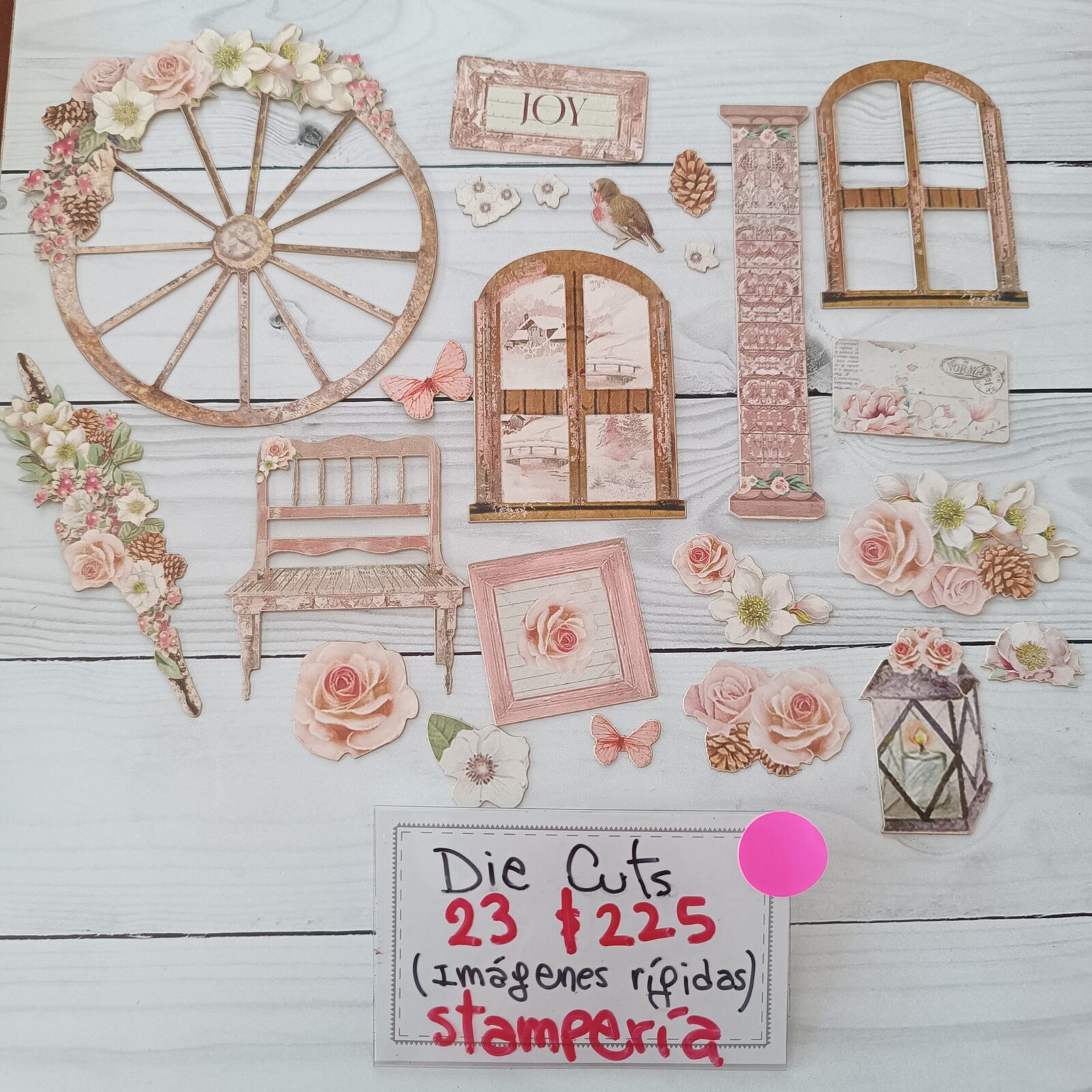Die cuts puertas rosa 1