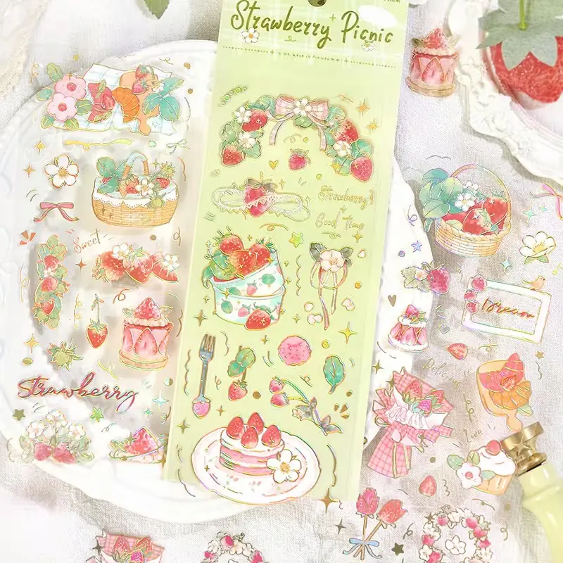Planchas pet c/ foil Strawberry