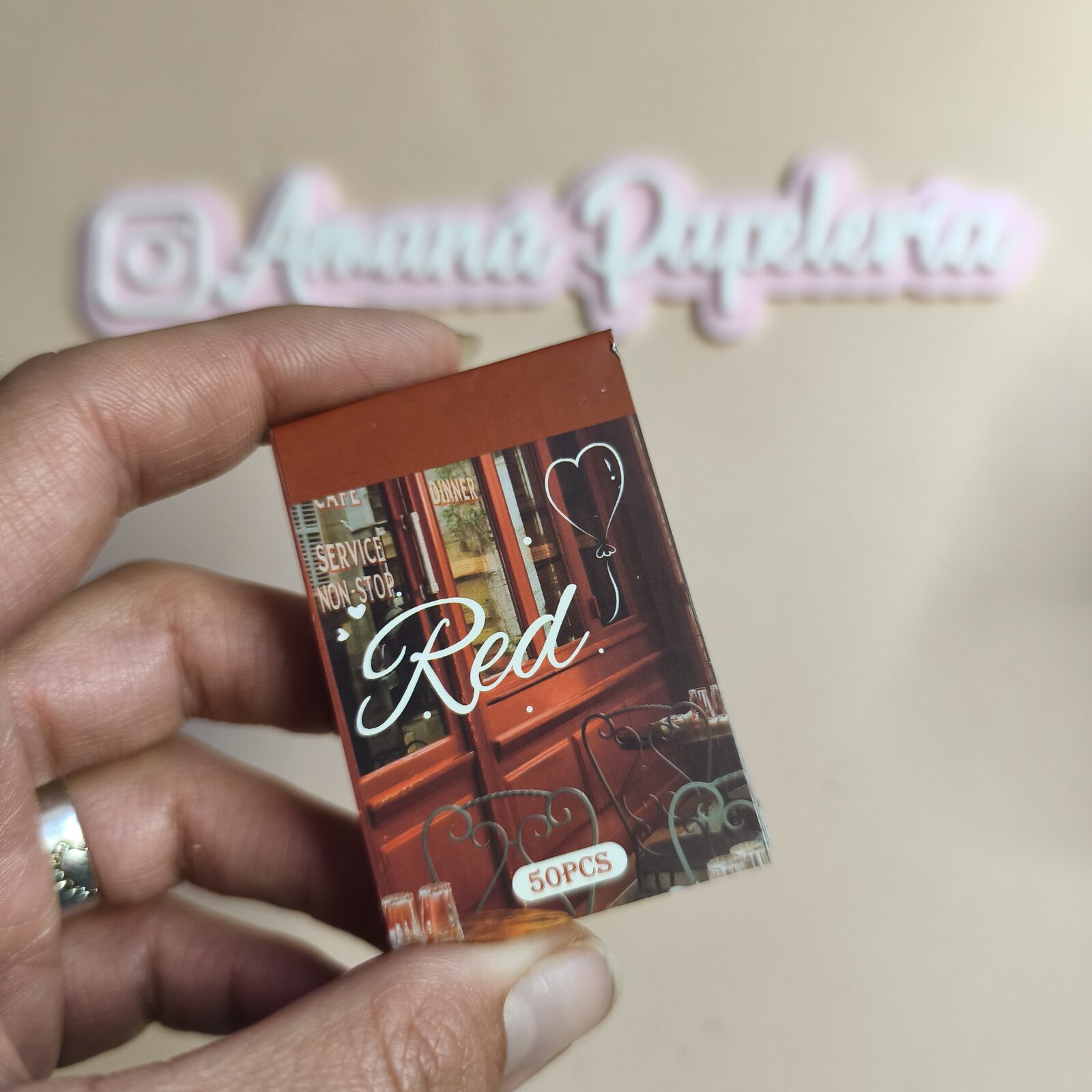 Mini block stickers Red