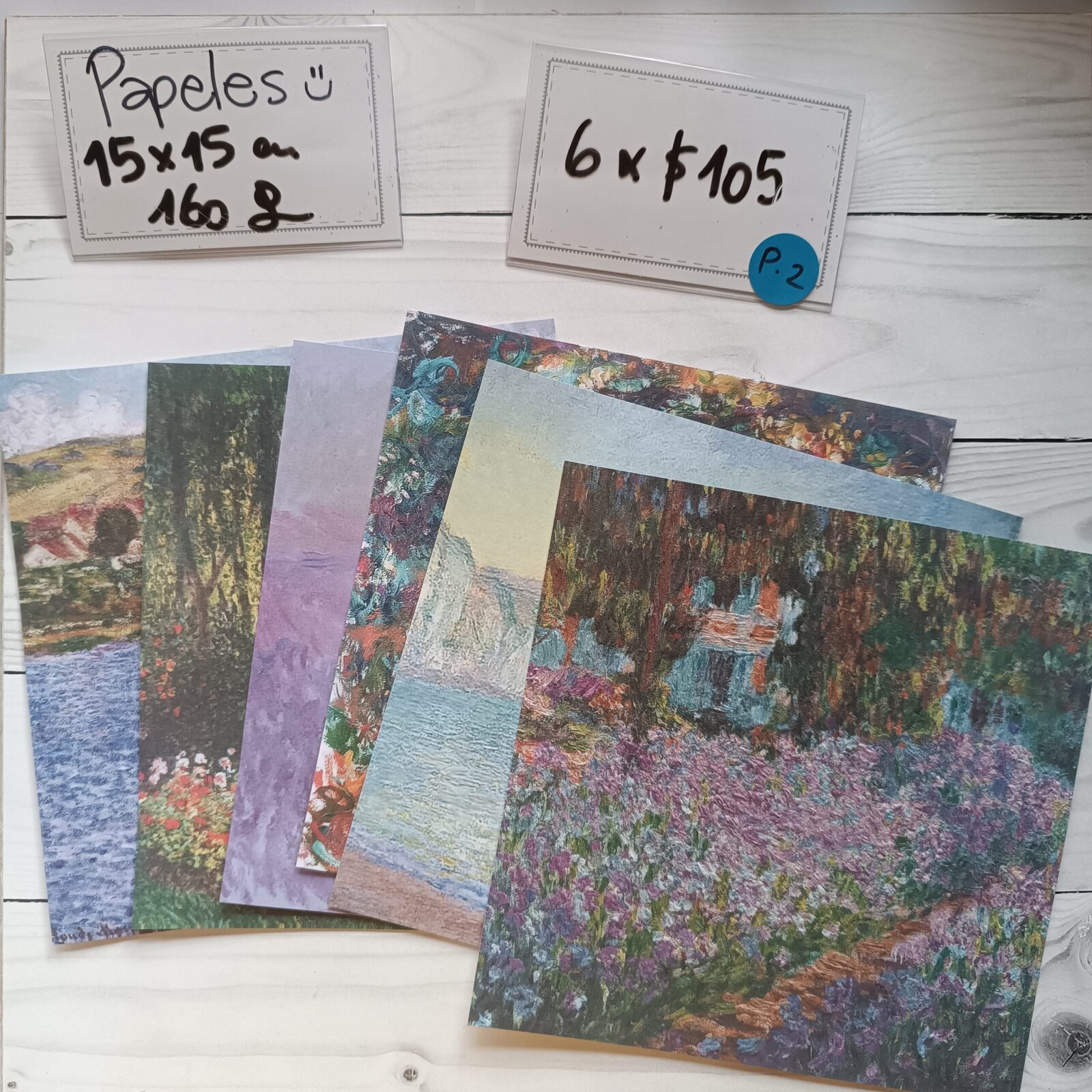 Papeles 15x15 pinturas