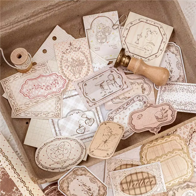 Stickers Etiquetas Silk texture marron