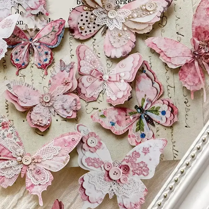Stickers rigidos Mariposas Rosas Blushing