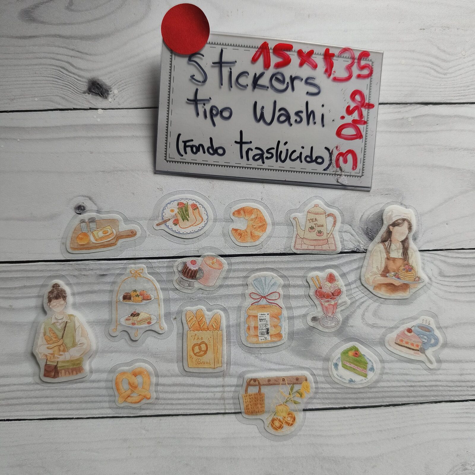 Stikers Washi desayuno