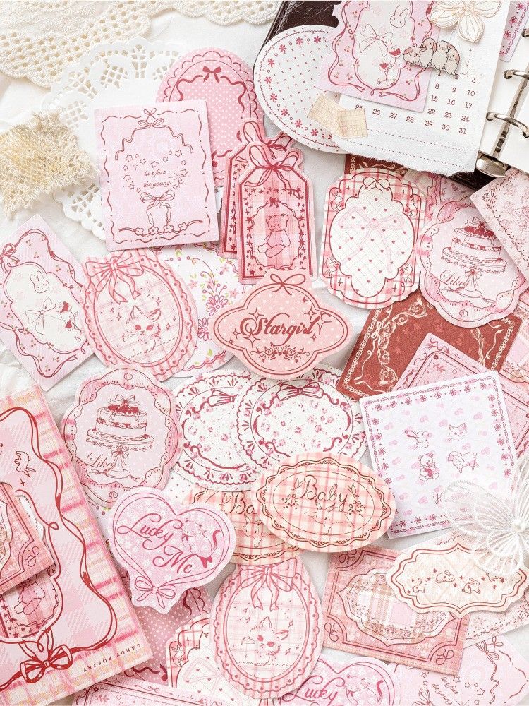 Stickers Etiquetas Rosadas Rabbit
