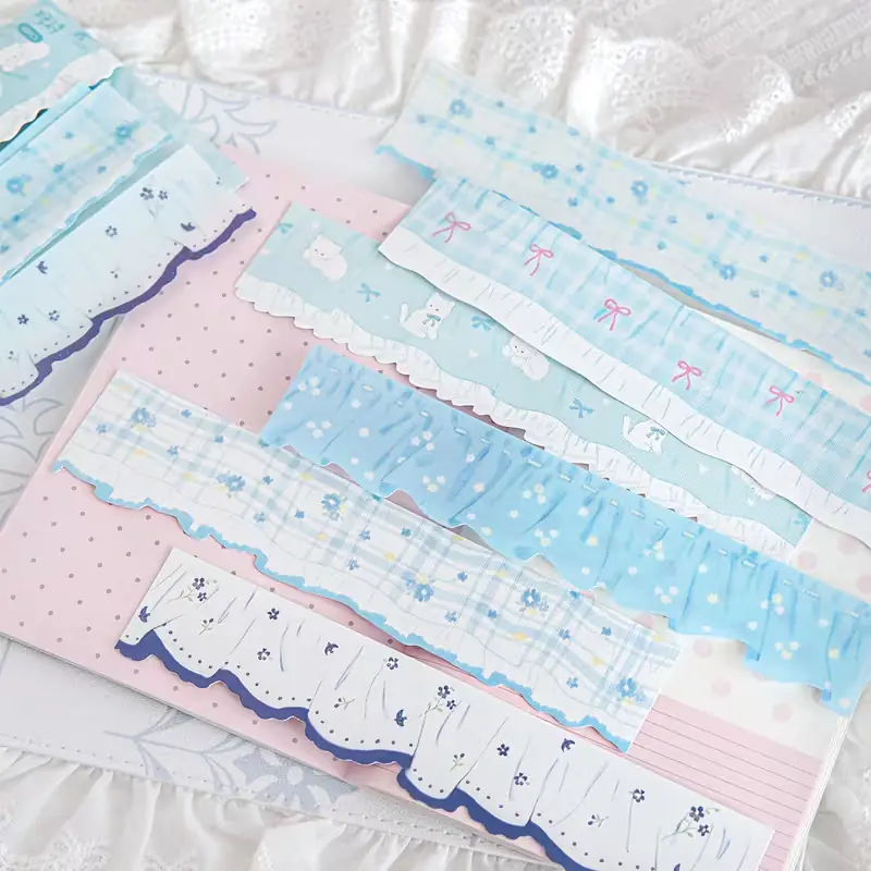 Stickers pet Bordes Floral blue 01