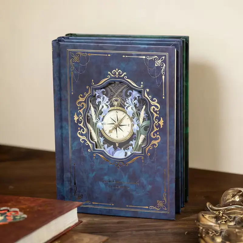 Cuaderno Brujula tapa azul con foil