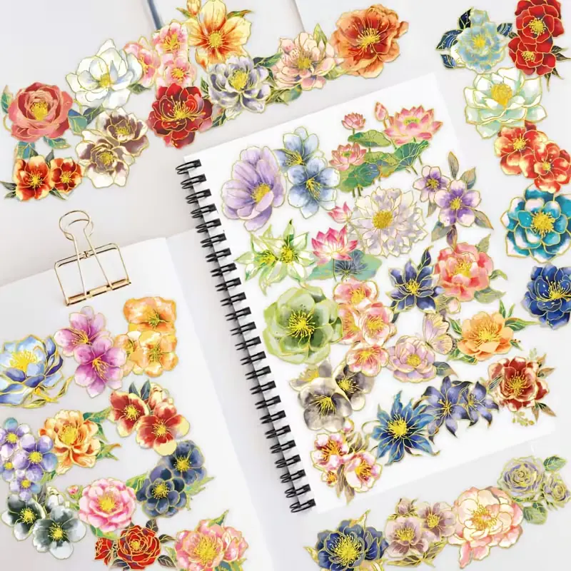Stickers con foil pet Flowers - 10
