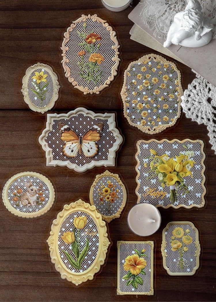 Stickers pet Orange Lace 01