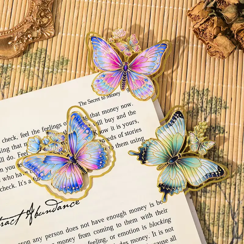 Marcapagina metal mariposas