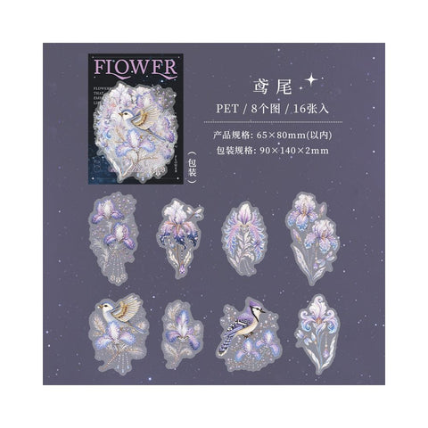Stickers pet Flower lila 01
