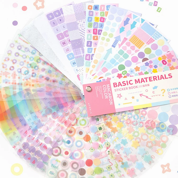 Block Stickers Macaron