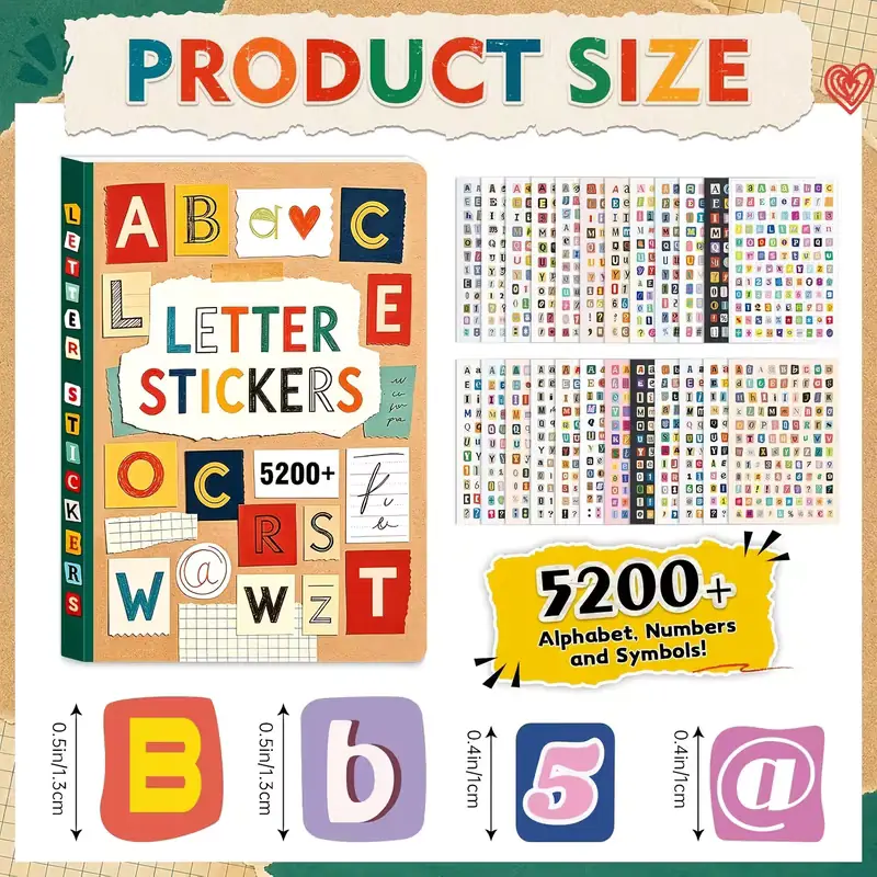 libro de stickers letras +5200