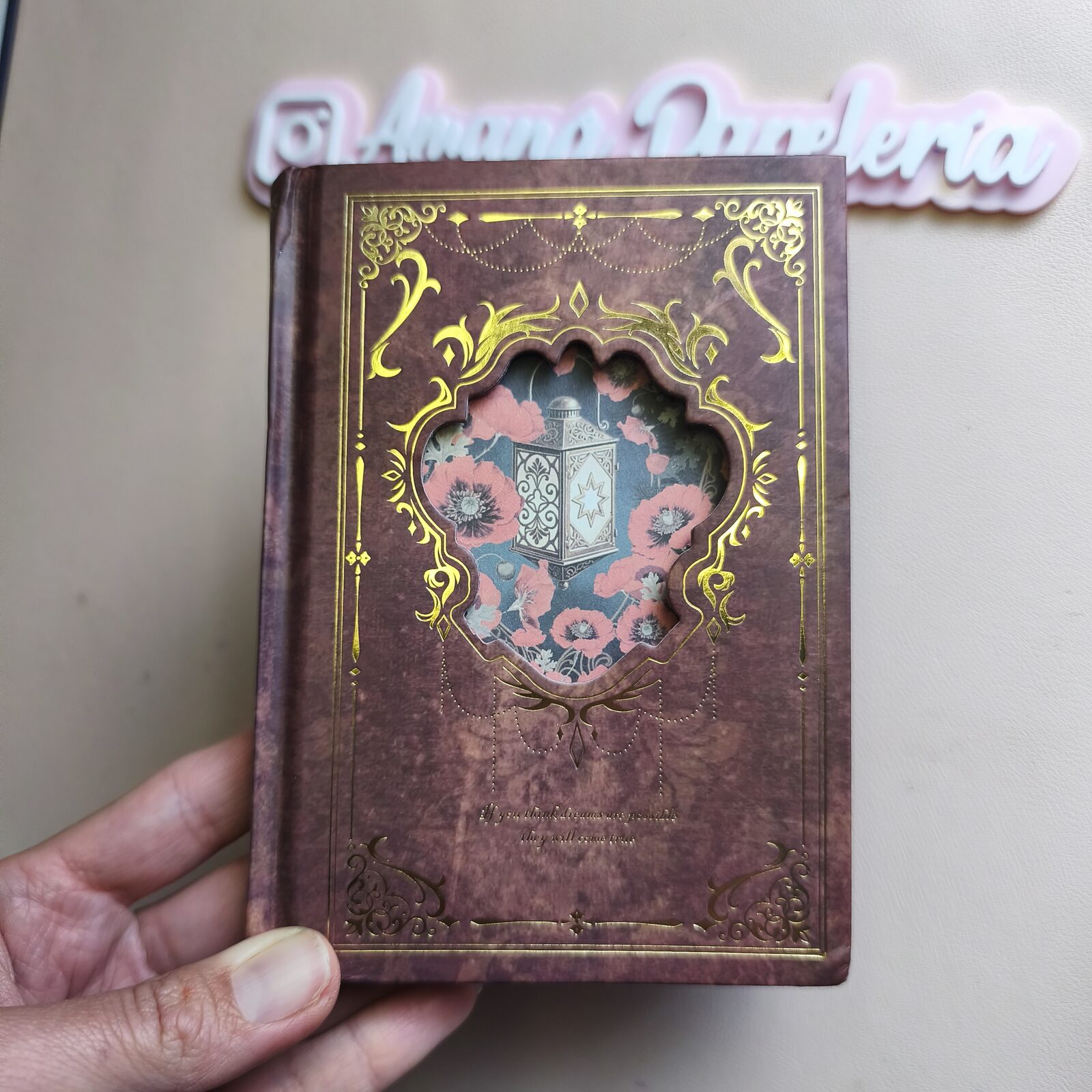 Cuaderno Flores rojas tapa con foil