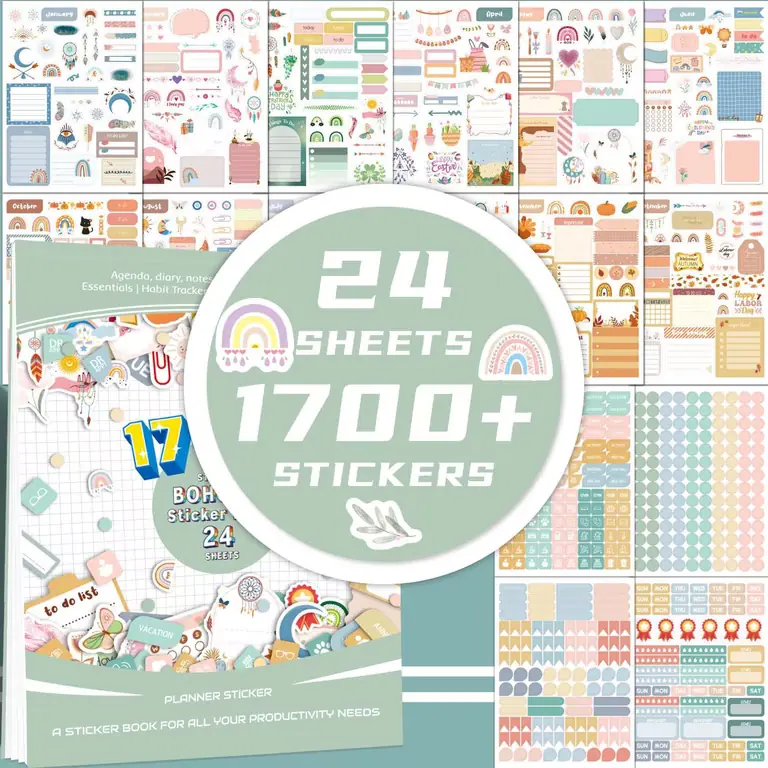 LIbro de stickers Boho